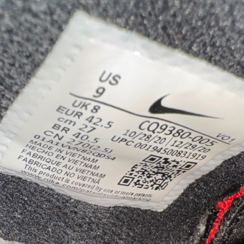 NIKE Lebron Sneakers Witness V Running Shoe Mens 9 Black Red Crimson University - Picture 8 of 10